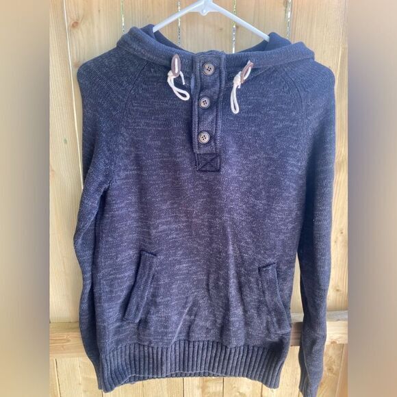 Men’s black and grey hooded H & M sweater‎ size XS - Picture 1 of 7